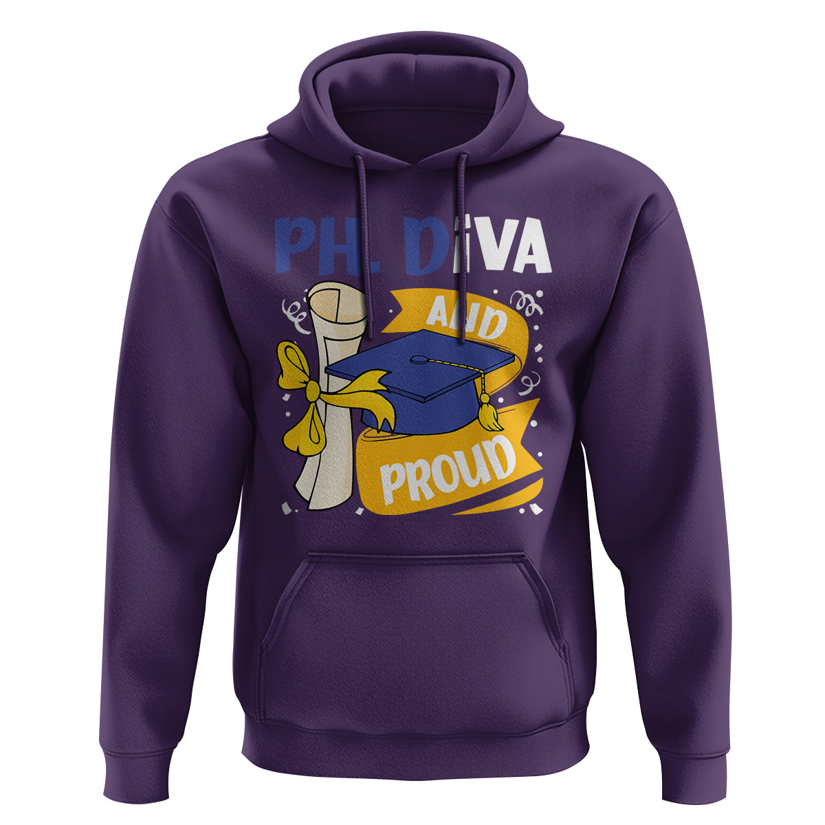 Ph.D. Graduation Hoodie Ph.Diva And Proud - Wonder Print Shop
