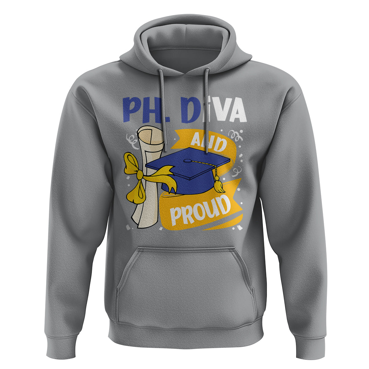 Ph.D. Graduation Hoodie Ph.Diva And Proud - Wonder Print Shop
