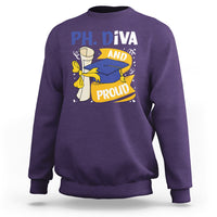 Ph.D. Graduation Sweatshirt Ph.Diva And Proud - Wonder Print Shop