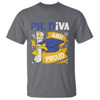Ph.D. Graduation T Shirt Ph.Diva And Proud - Wonder Print Shop