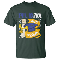 Ph.D. Graduation T Shirt Ph.Diva And Proud - Wonder Print Shop