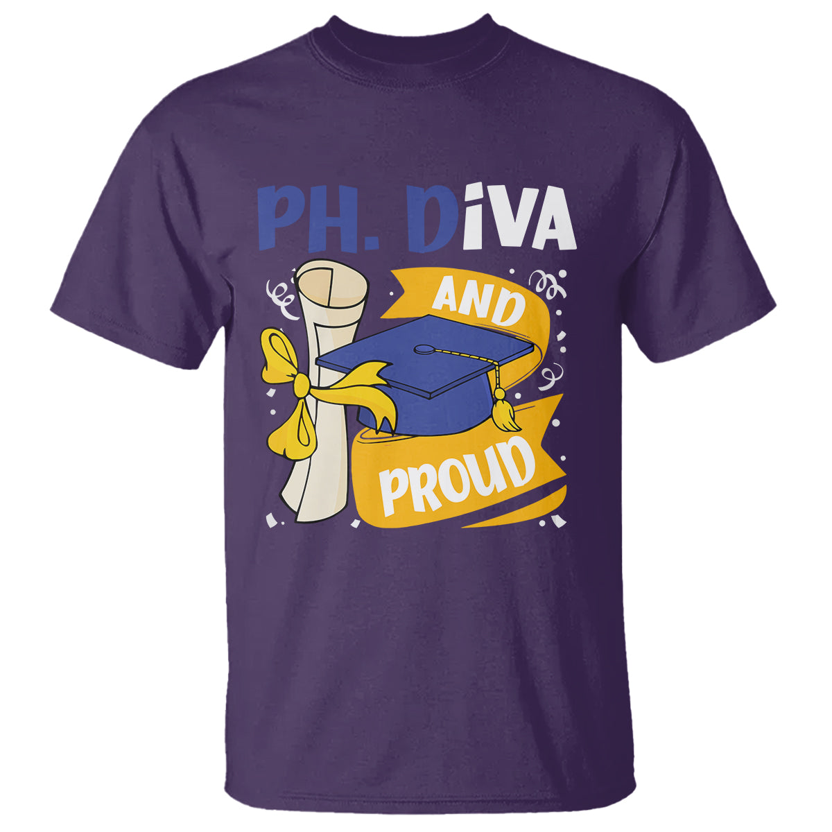 Ph.D. Graduation T Shirt Ph.Diva And Proud - Wonder Print Shop
