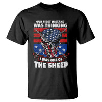Your First Mistake Was Thinking I Was One Of The Sheep Skull Flag Patriotic T Shirt - Wonder Print Shop