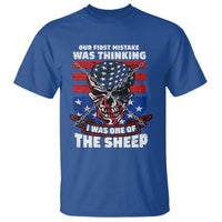 Your First Mistake Was Thinking I Was One Of The Sheep Skull Flag Patriotic T Shirt - Wonder Print Shop