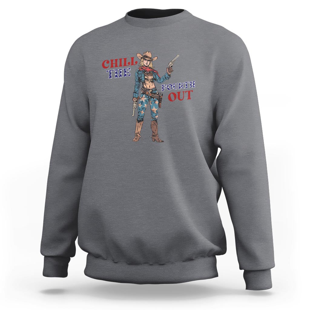 4th Of July Sweatshirt Chill The Fourth Out American Women - Wonder Print Shop