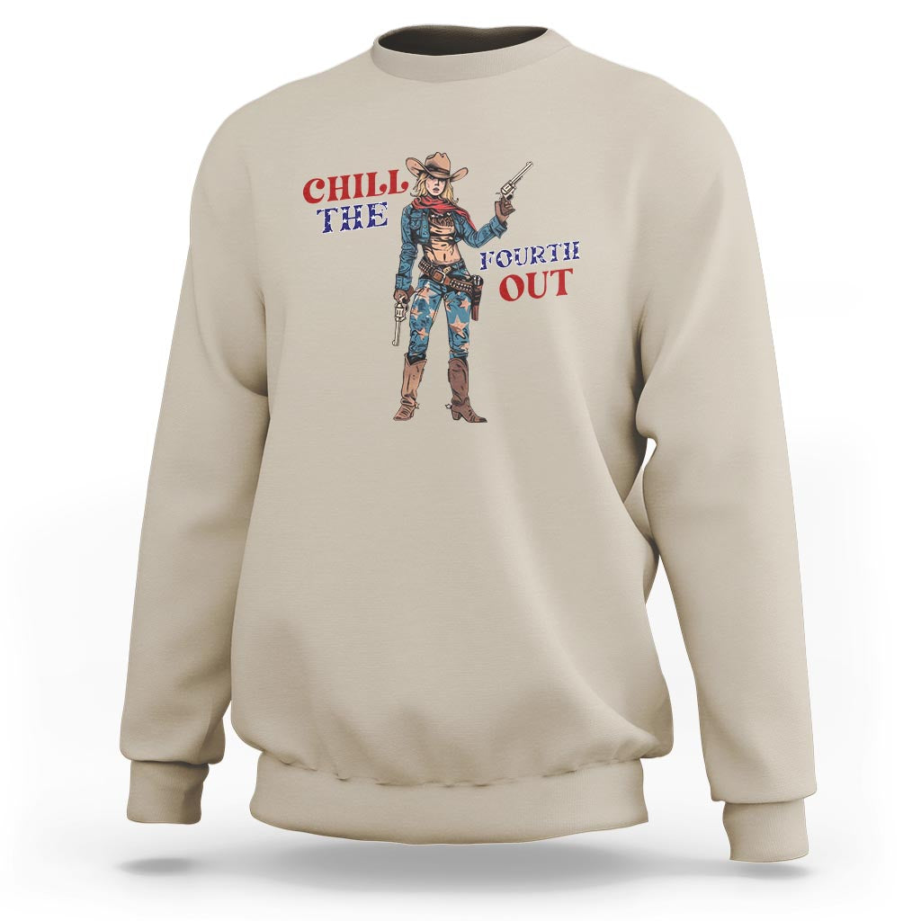4th Of July Sweatshirt Chill The Fourth Out American Women - Wonder Print Shop