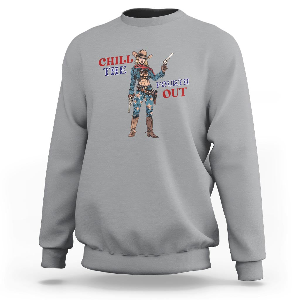 4th Of July Sweatshirt Chill The Fourth Out American Women - Wonder Print Shop