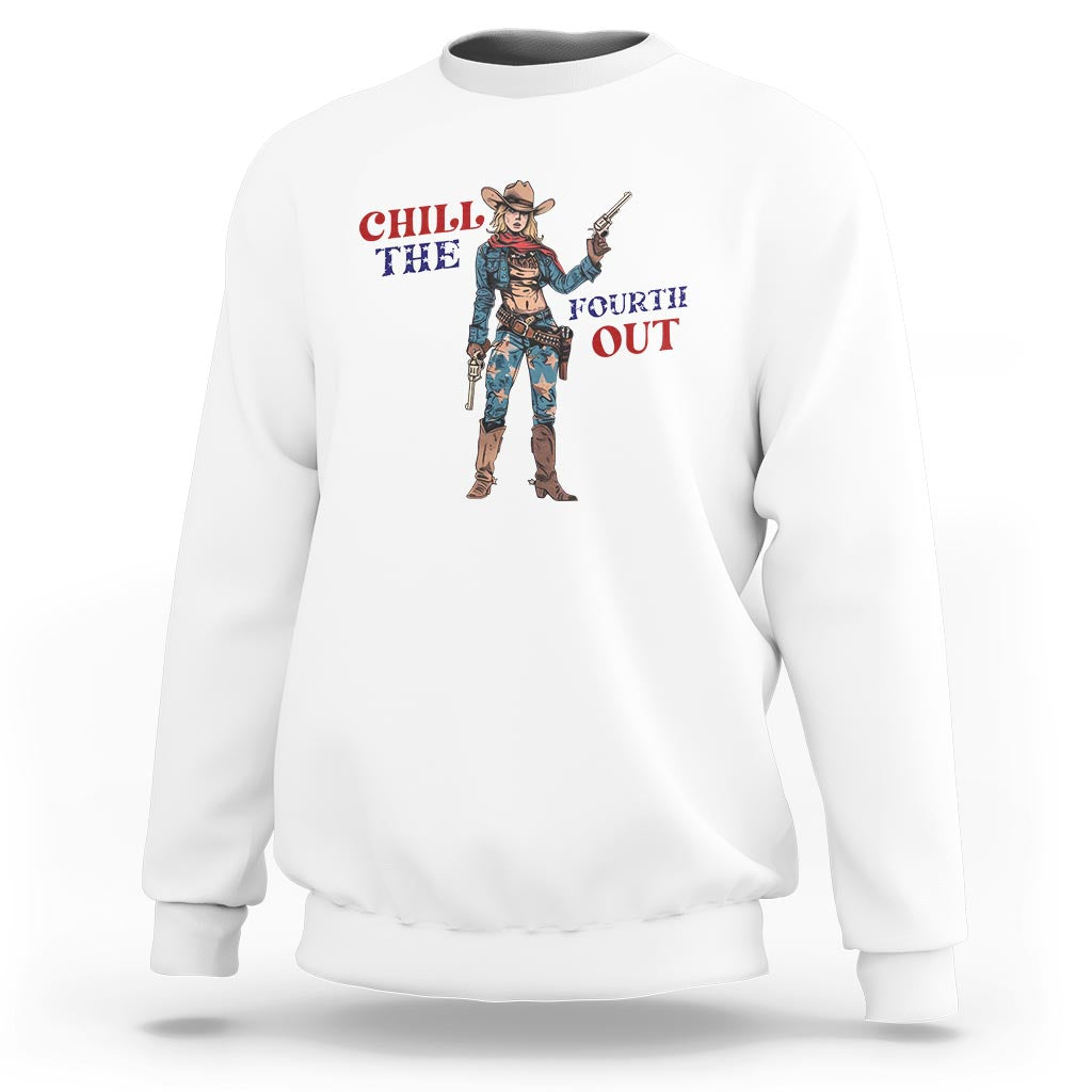 4th Of July Sweatshirt Chill The Fourth Out American Women - Wonder Print Shop