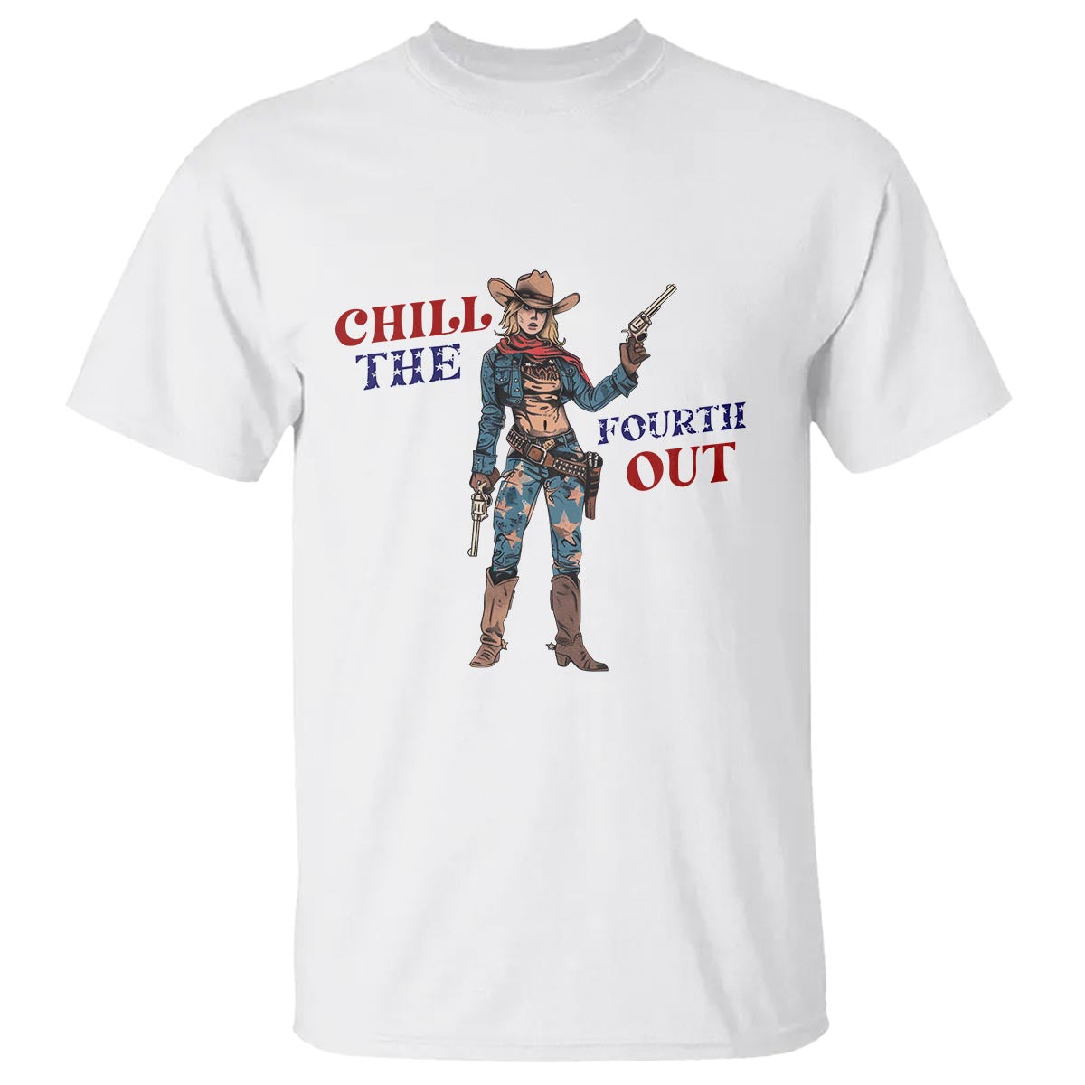 4th Of July T Shirt Chill The Fourth Out American Women - Wonder Print Shop