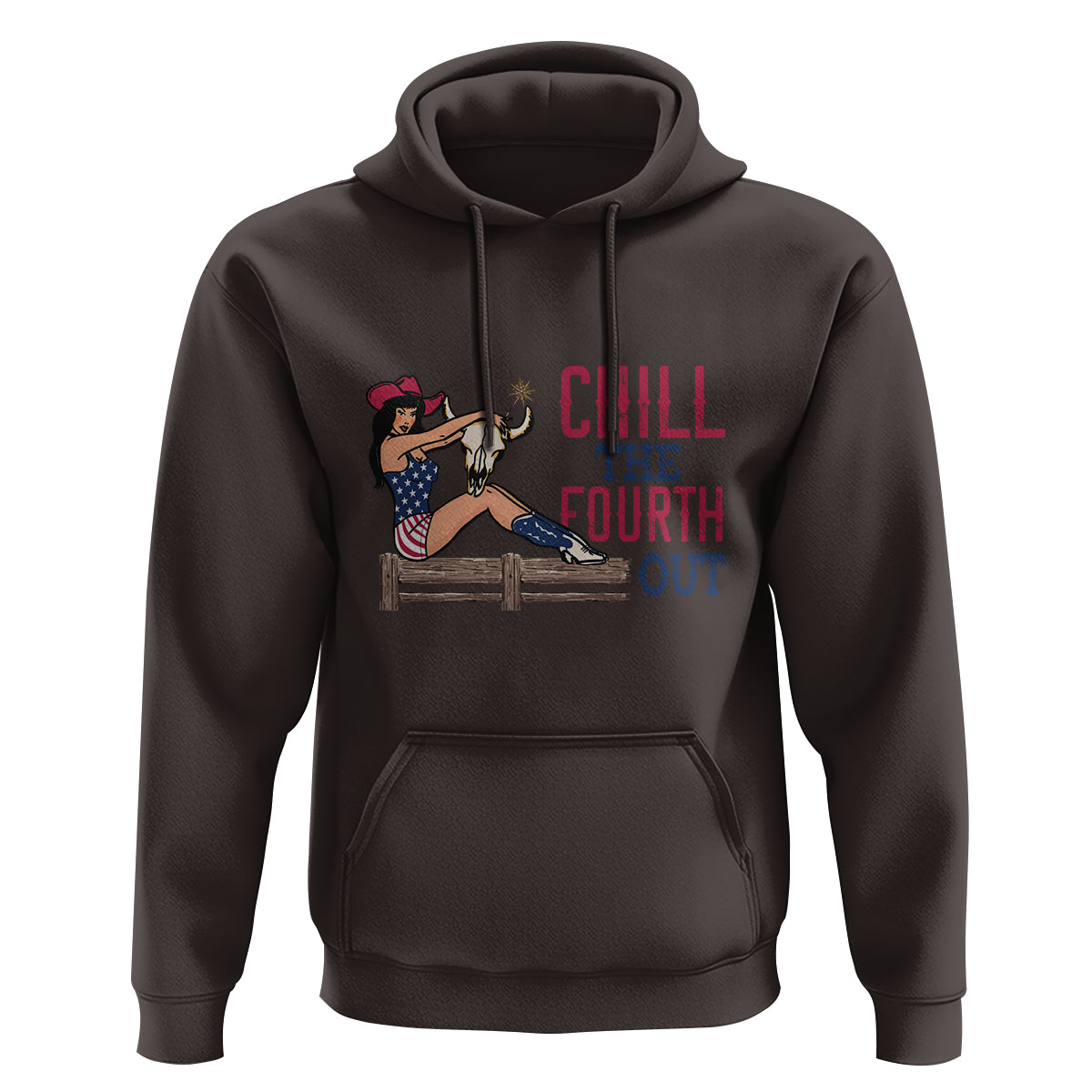 4th Of July Hoodie Chill The Fourth Out American Women - Wonder Print Shop