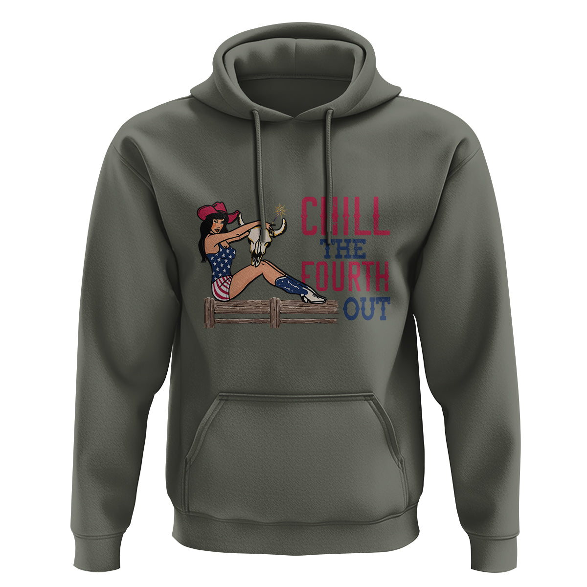 4th Of July Hoodie Chill The Fourth Out American Women - Wonder Print Shop