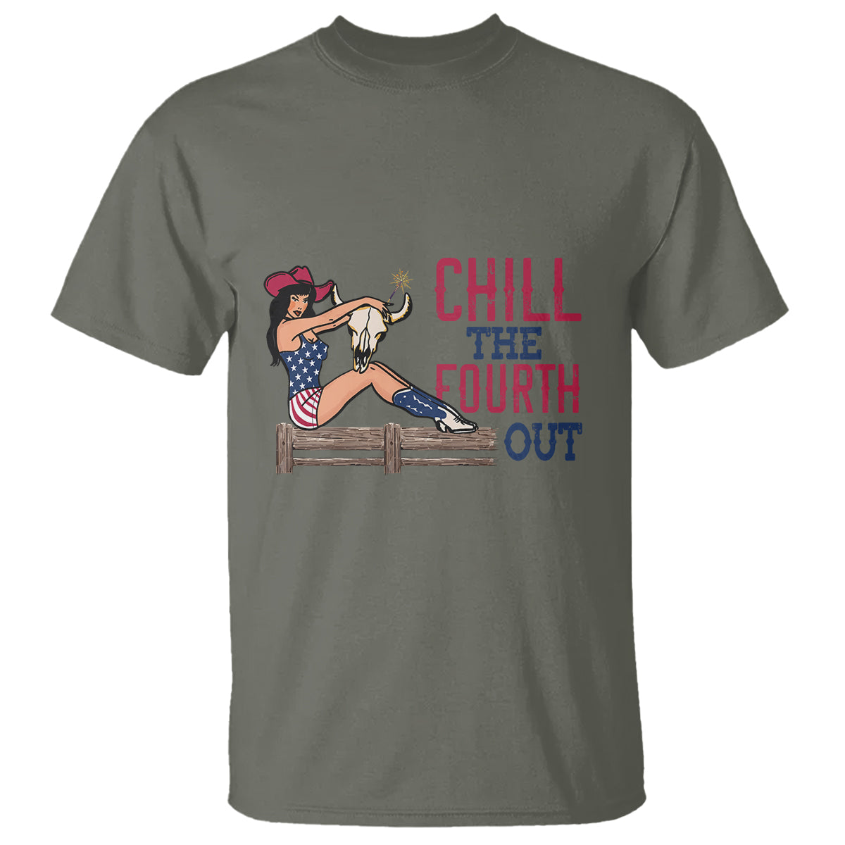 4th Of July T Shirt Chill The Fourth Out American Women - Wonder Print Shop