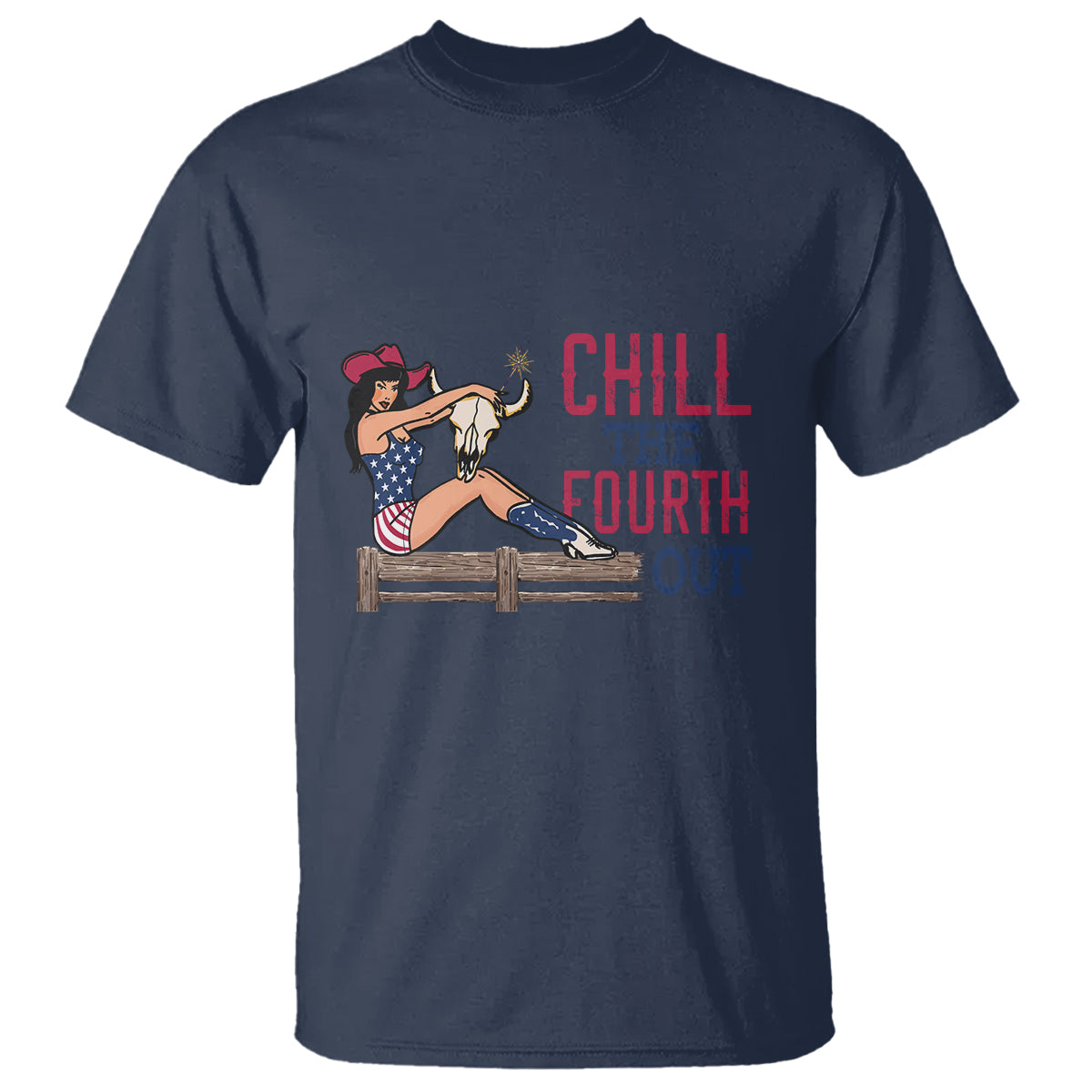 4th Of July T Shirt Chill The Fourth Out American Women - Wonder Print Shop