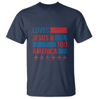 4th Of July T Shirt Loves Jesus and America Too - Wonder Print Shop