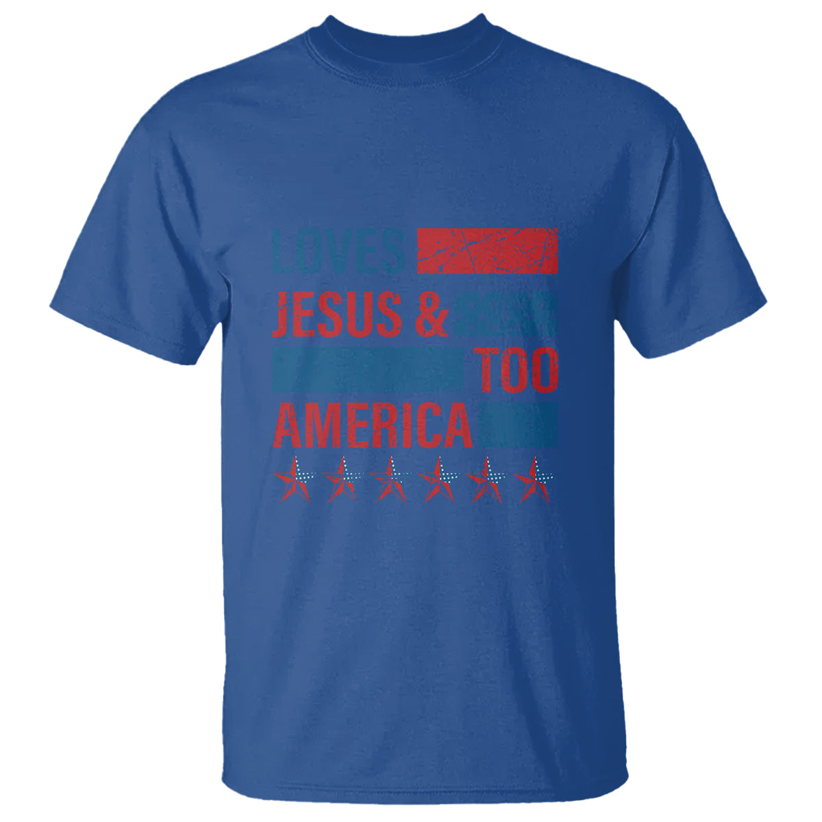 4th Of July T Shirt Loves Jesus and America Too - Wonder Print Shop
