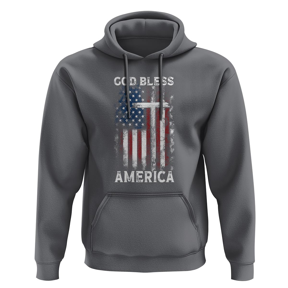 4th Of July Hoodie God Bless America Flag Christian - Wonder Print Shop