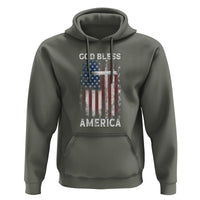 4th Of July Hoodie God Bless America Flag Christian - Wonder Print Shop