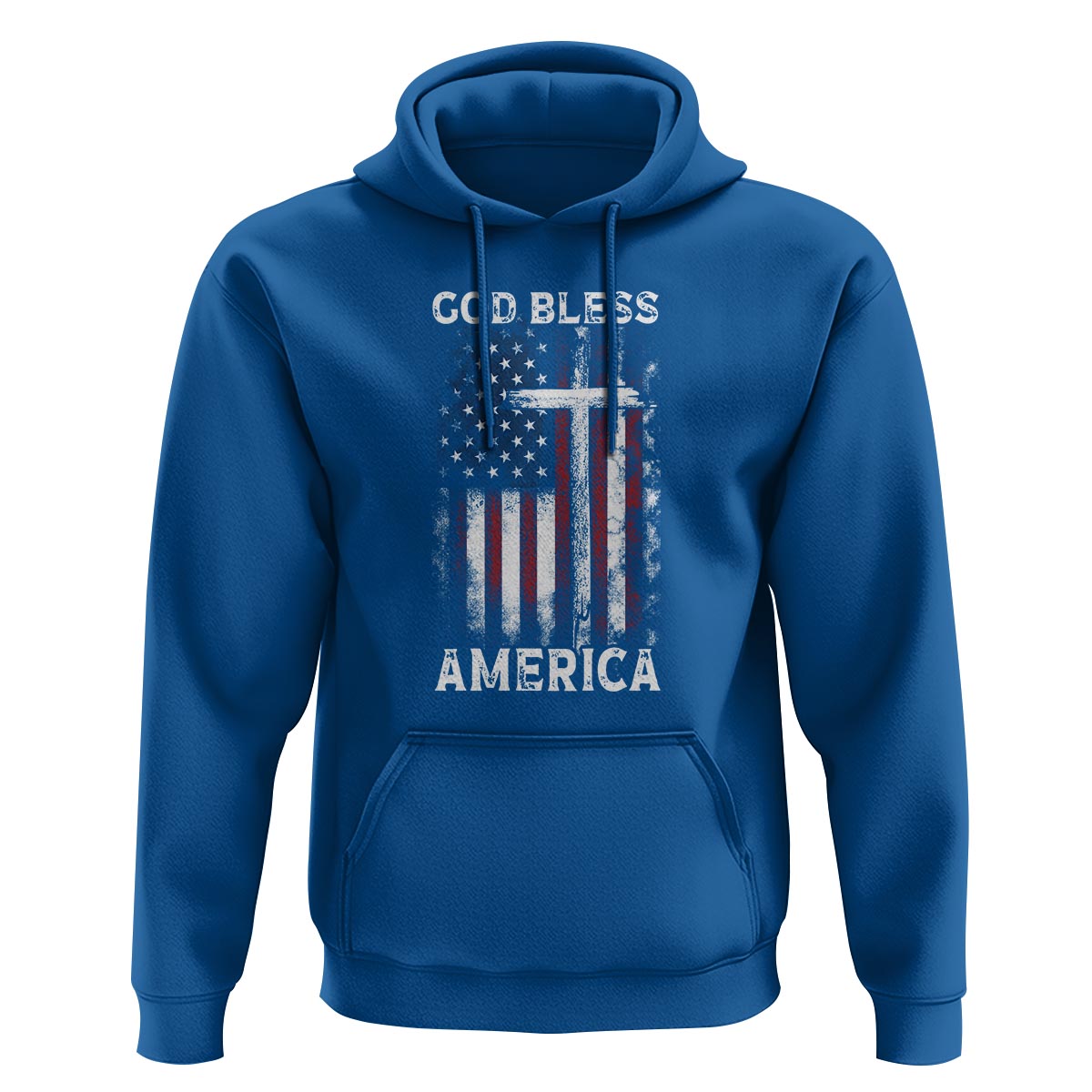 4th Of July Hoodie God Bless America Flag Christian - Wonder Print Shop