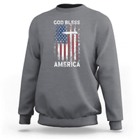 4th Of July Sweatshirt God Bless America Flag Christian - Wonder Print Shop