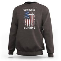 4th Of July Sweatshirt God Bless America Flag Christian - Wonder Print Shop