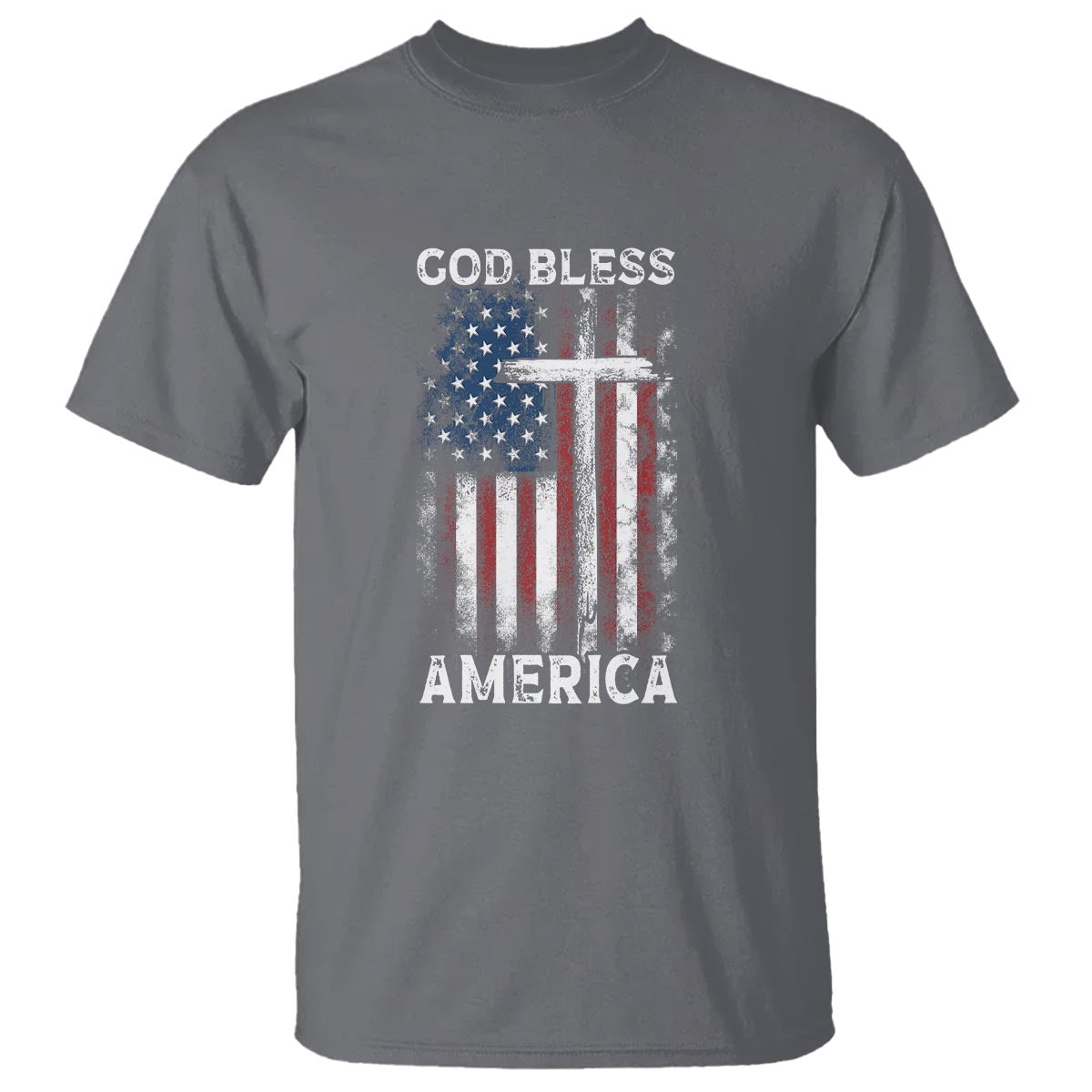 4th Of July T Shirt God Bless America Flag Christian - Wonder Print Shop