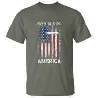 4th Of July T Shirt God Bless America Flag Christian - Wonder Print Shop