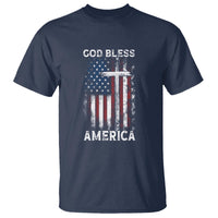 4th Of July T Shirt God Bless America Flag Christian - Wonder Print Shop