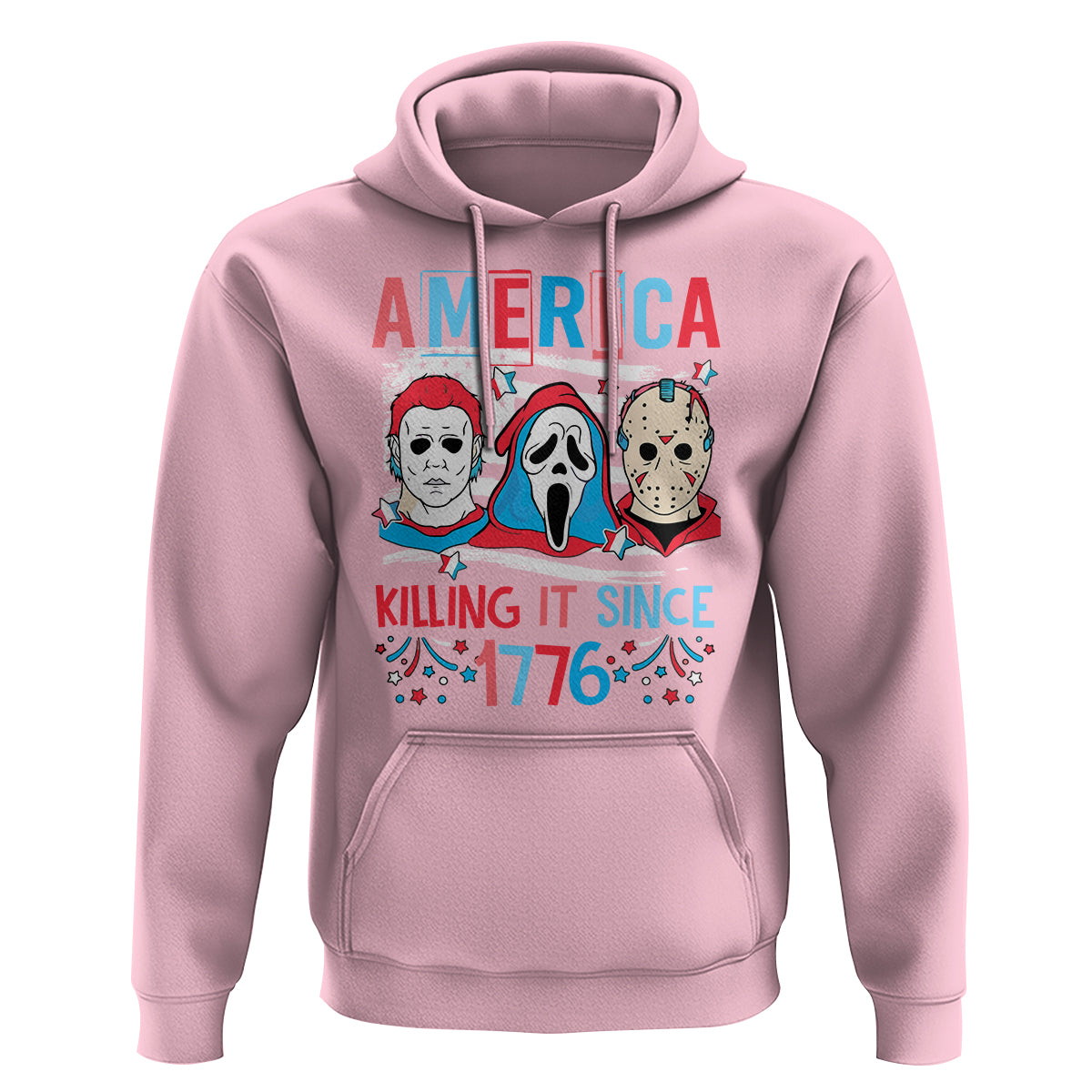 Funny 4th Of July Hoodie America Killing IT Since 1776 Horror - Wonder Print Shop