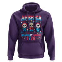 Funny 4th Of July Hoodie America Killing IT Since 1776 Horror - Wonder Print Shop