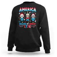 Funny 4th Of July Sweatshirt America Killing IT Since 1776 Horror - Wonder Print Shop