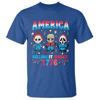 Funny 4th Of July T Shirt America Killing IT Since 1776 Horror - Wonder Print Shop