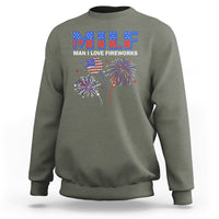 Funny 4th Of July Sweatshirt MILF Man I Love Fireworks Patriotic Independence Day - Wonder Print Shop