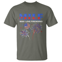 Funny 4th Of July T Shirt MILF Man I Love Fireworks Patriotic Independence Day - Wonder Print Shop