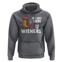 4th Of July Hoodie I'm Just Here For The Wieners Patriotic Hot Dog - Wonder Print Shop