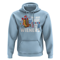4th Of July Hoodie I'm Just Here For The Wieners Patriotic Hot Dog - Wonder Print Shop