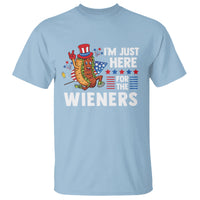 4th Of July T Shirt I'm Just Here For The Wieners Patriotic Hot Dog - Wonder Print Shop