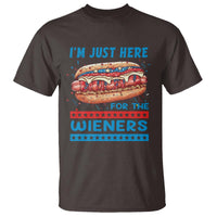 4th Of July T Shirt I'm Just Here For The Wieners Patriotic Hot Dog - Wonder Print Shop
