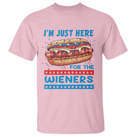 4th Of July T Shirt I'm Just Here For The Wieners Patriotic Hot Dog - Wonder Print Shop