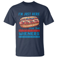 4th Of July T Shirt I'm Just Here For The Wieners Patriotic Hot Dog - Wonder Print Shop