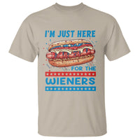 4th Of July T Shirt I'm Just Here For The Wieners Patriotic Hot Dog - Wonder Print Shop