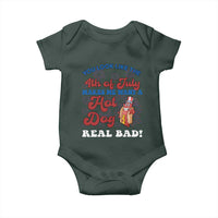 You Look Like The 4th Of July Funny Hot Dog Baby Onesie