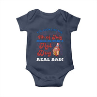You Look Like The 4th Of July Funny Hot Dog Baby Onesie