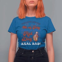 You Look Like The 4th Of July Funny Hot Dog T Shirt For Women