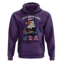 Funny 4th Of July Hoodie My Pronouns USA Eagle American - Wonder Print Shop