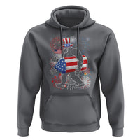 4th Of July Hoodie Bigfoot Fireworks Sasquatch American Flag - Wonder Print Shop