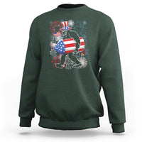 4th Of July Sweatshirt Bigfoot Fireworks Sasquatch American Flag - Wonder Print Shop