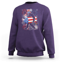 4th Of July Sweatshirt Bigfoot Fireworks Sasquatch American Flag - Wonder Print Shop