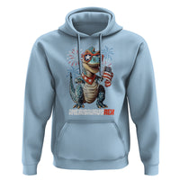 4th Of July Dinosaur Hoodie Amerisaurus Fireworks Patriotic Independence Day - Wonder Print Shop