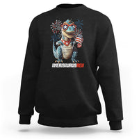 4th Of July Dinosaur Sweatshirt Amerisaurus Fireworks Patriotic Independence Day - Wonder Print Shop