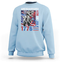 4th Of July Dinosaur Sweatshirt Amerisaurus Fireworks Patriotic Independence Day - Wonder Print Shop